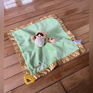 Disney Baby Tigger lovey‎ baby blanket green satin nursery security blanket